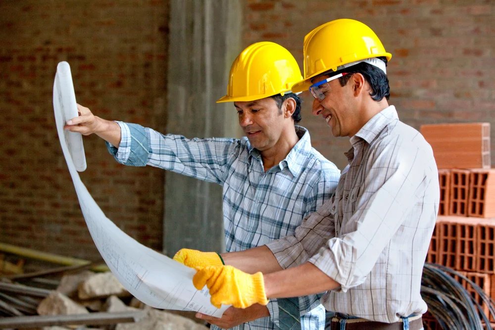 Contractors Reviewing Plans